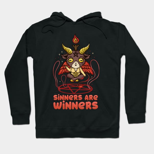 Sinners are Winners - Kawaii Baphomet T-Shirt Hoodie by biNutz